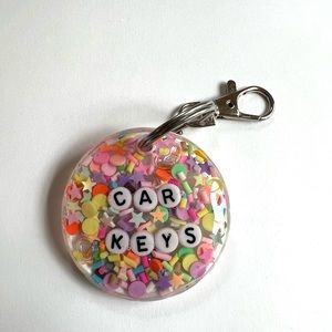 Rainbow Resin Keychain